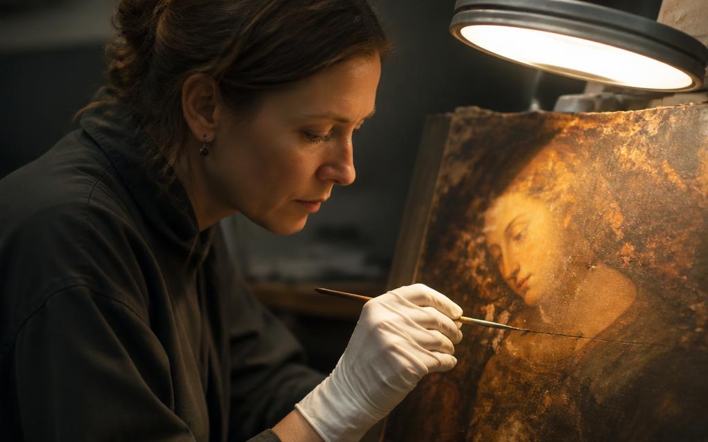 Conservators in Naples uncover a lost Pompeii fresco under 19th-century varnish